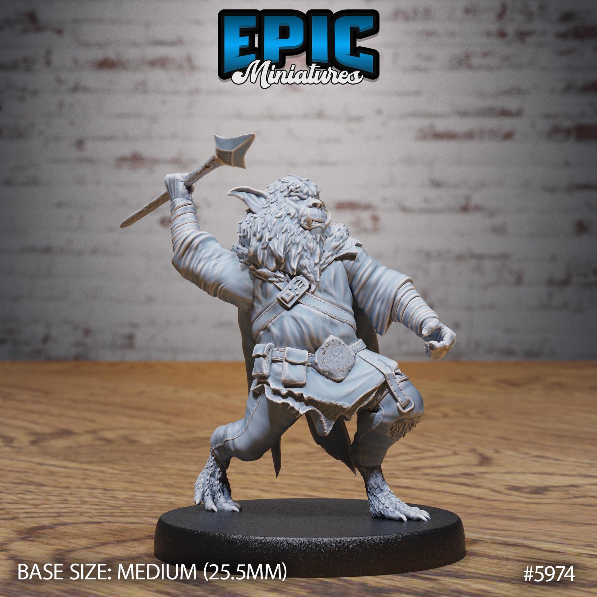 Northern Bugbear - Resin Miniature - Tabletop miniature - Fantasy Miniature - 32mm - D&D - Sci-fi Miniature