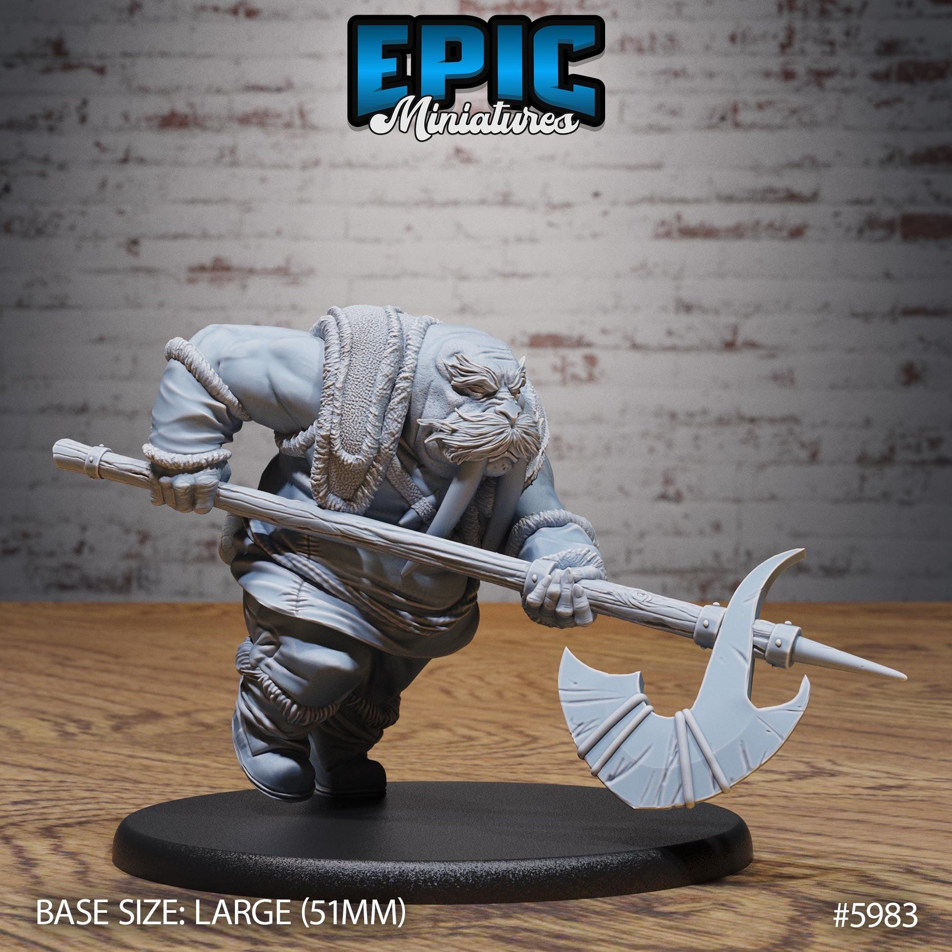 Walrus Folk - Resin Miniature - Tabletop miniature - Fantasy Miniature - 32mm - D&D - Sci-fi Miniature