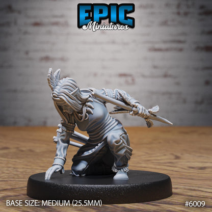 Native Tribes Figures - Resin Miniature - Tabletop miniature - Fantasy Miniature - 32mm - D&D - Sci-fi Miniature