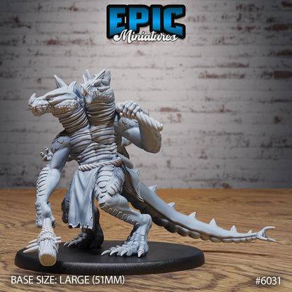 Lizard folk - Resin Miniature - Tabletop miniature - Fantasy Miniature - 32mm - D&D - Sci-fi Miniature