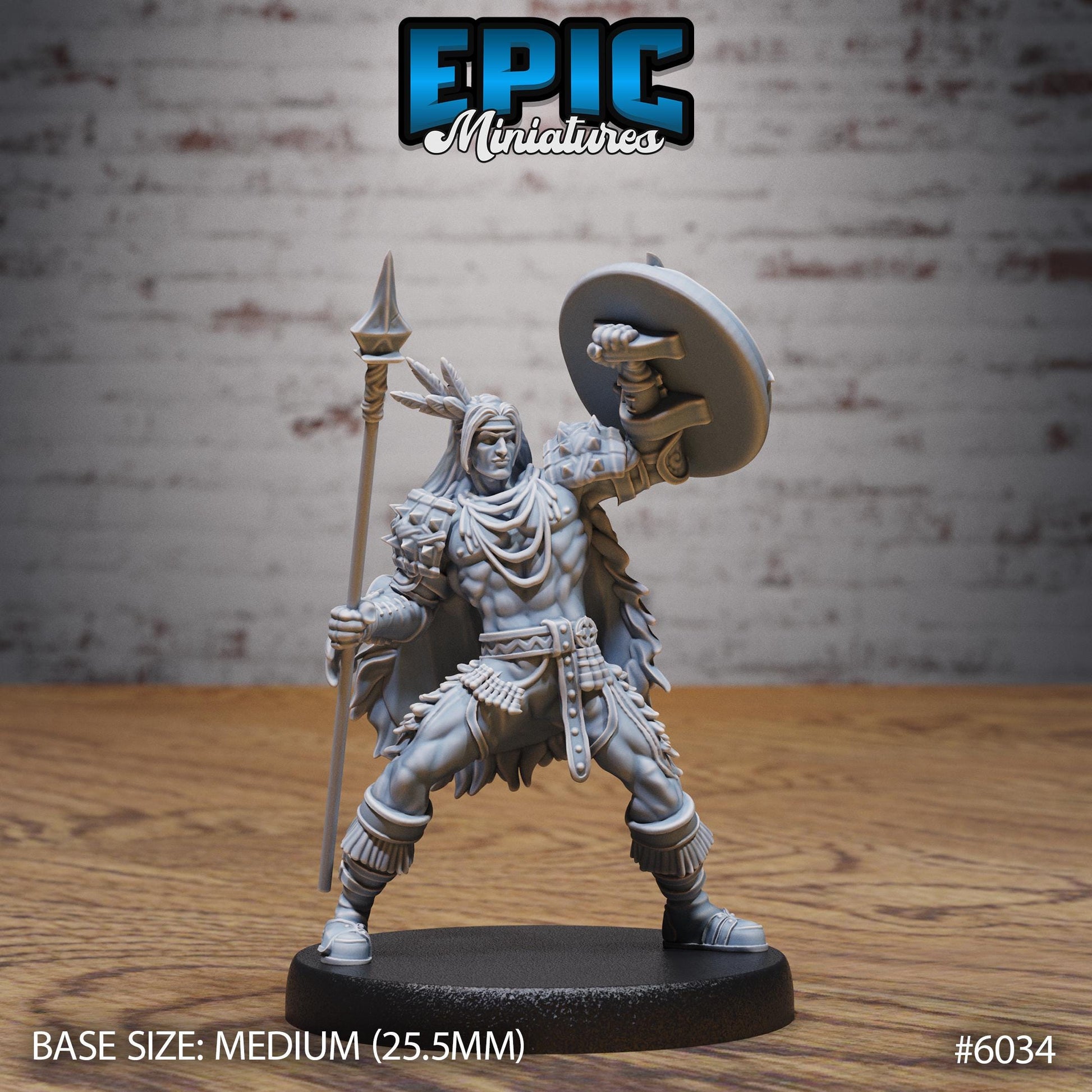 Native Adventurer - Resin Miniature - Tabletop miniature - Fantasy Miniature - 32mm - D&D - Sci-fi Miniature
