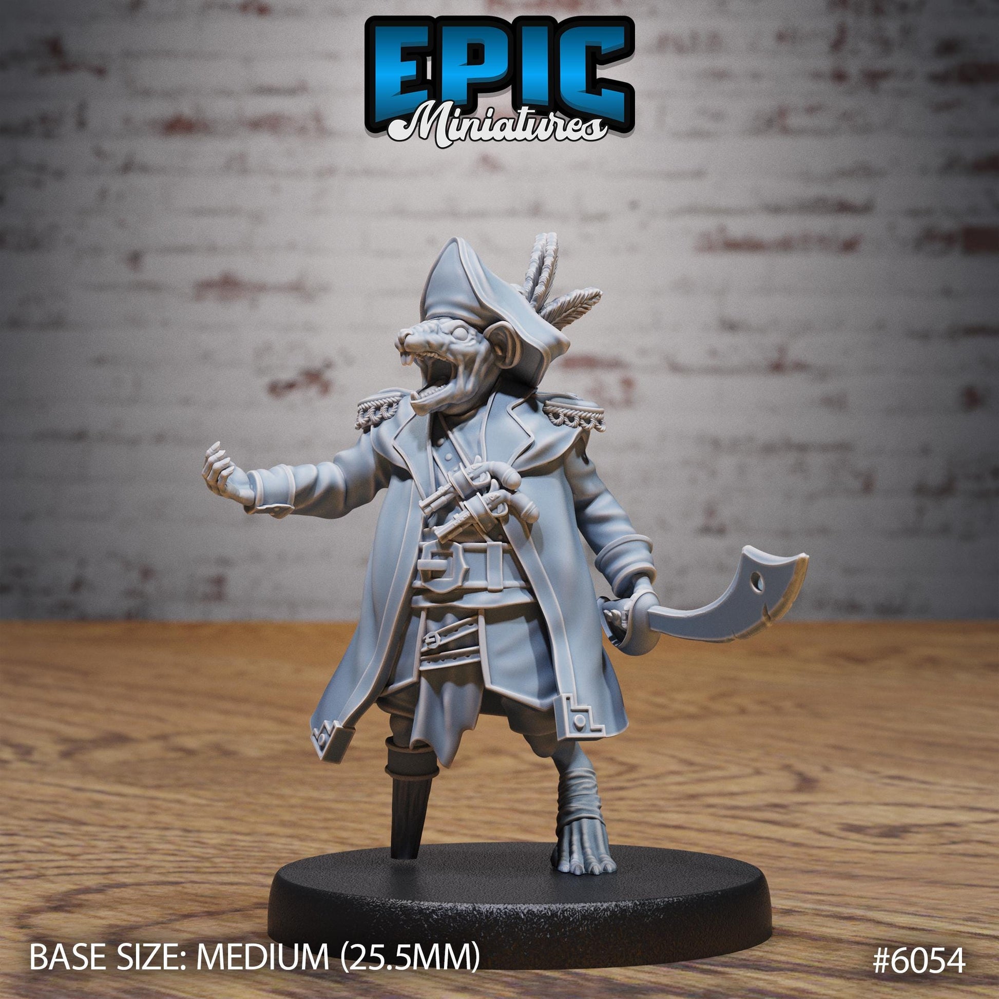 Ratfolk Pirate - Resin Miniature - Tabletop miniature - Fantasy Miniature - 32mm - D&D - Sci-fi Miniature