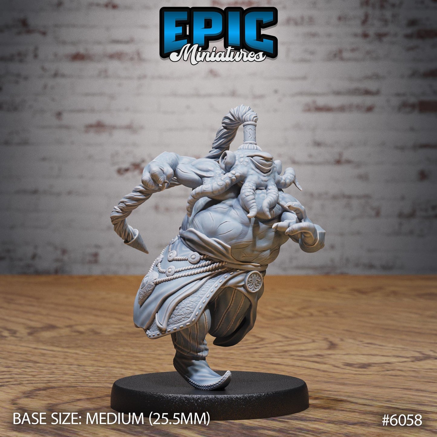 Octo Folk Pirate - Resin Miniature - Tabletop miniature - Fantasy Miniature - 32mm - D&D - Sci-fi Miniature