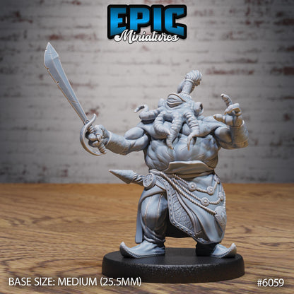 Octo Folk Pirate - Resin Miniature - Tabletop miniature - Fantasy Miniature - 32mm - D&D - Sci-fi Miniature