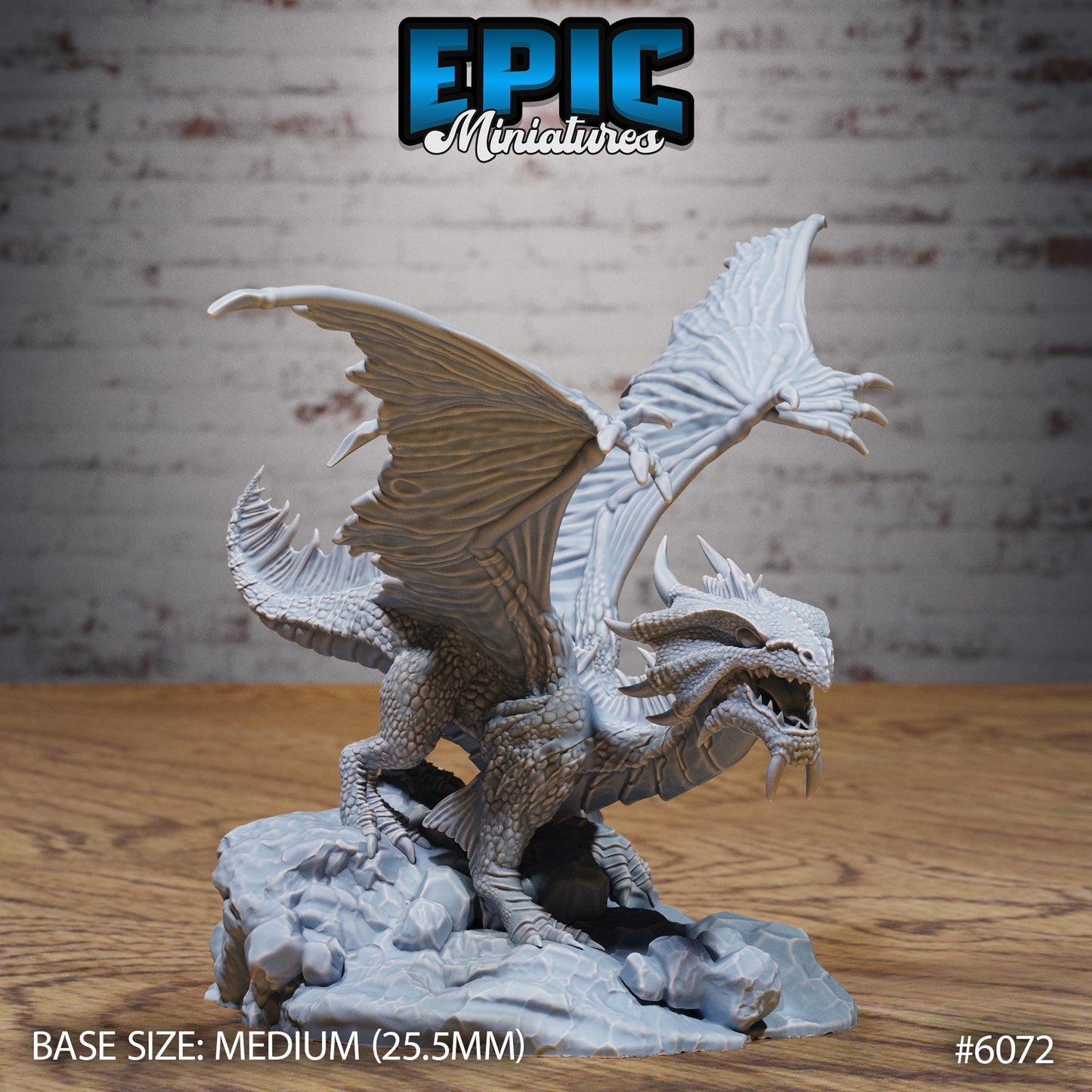 Bronze Dragon - Resin Miniature - Tabletop miniature - Fantasy Miniature - 32mm - D&D - Sci-fi Miniature