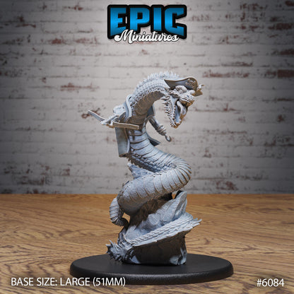 Sea Serpent Pirate - Resin Miniature - Tabletop miniature - Fantasy Miniature - 32mm - D&D - Sci-fi Miniature