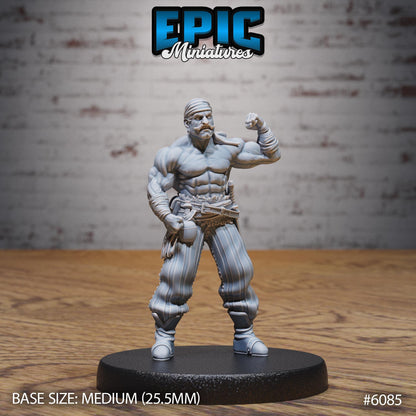 Muscle Pirate - Resin Miniature - Tabletop miniature - Fantasy Miniature - 32mm - D&D - Sci-fi Miniature