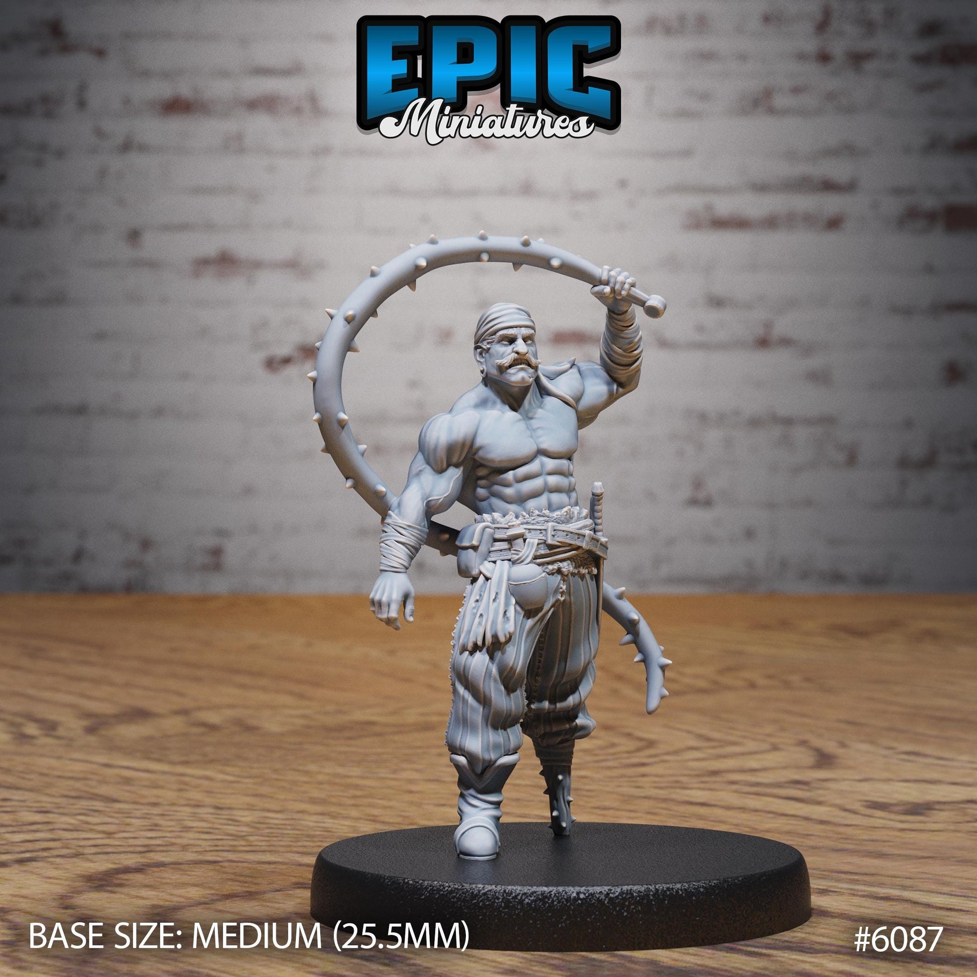 Muscle Pirate - Resin Miniature - Tabletop miniature - Fantasy Miniature - 32mm - D&D - Sci-fi Miniature