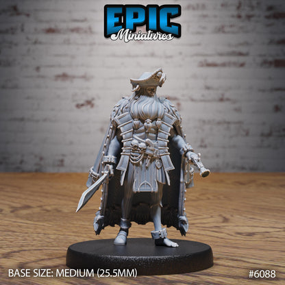 Ghost Captain - Resin Miniature - Tabletop miniature - Fantasy Miniature - 32mm - D&D - Sci-fi Miniature