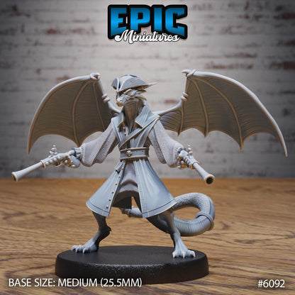 Draco Pirate - Resin Miniature - Tabletop miniature - Fantasy Miniature - 32mm - D&D - Sci-fi Miniature