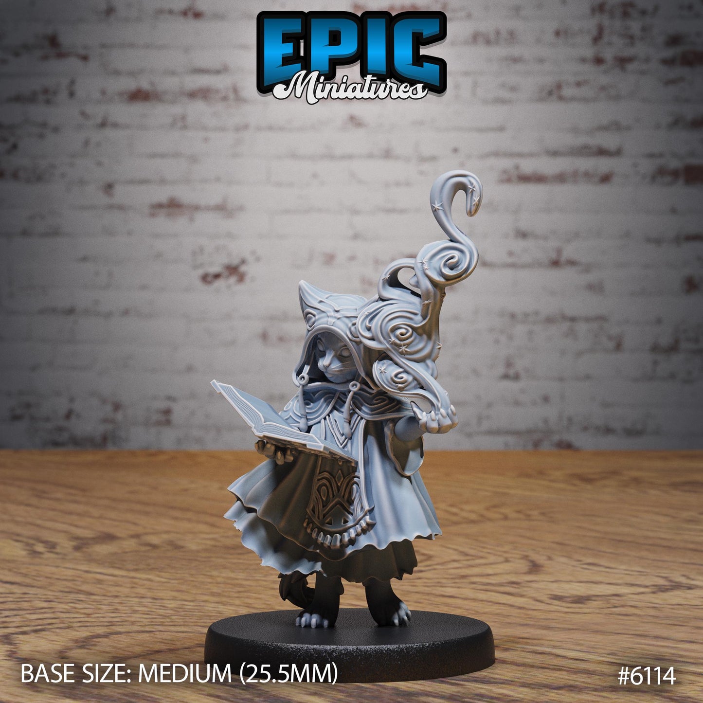 Catfolk Warlock - Resin Miniature - Tabletop miniature - Fantasy Miniature - 32mm - D&D - Sci-fi Miniature