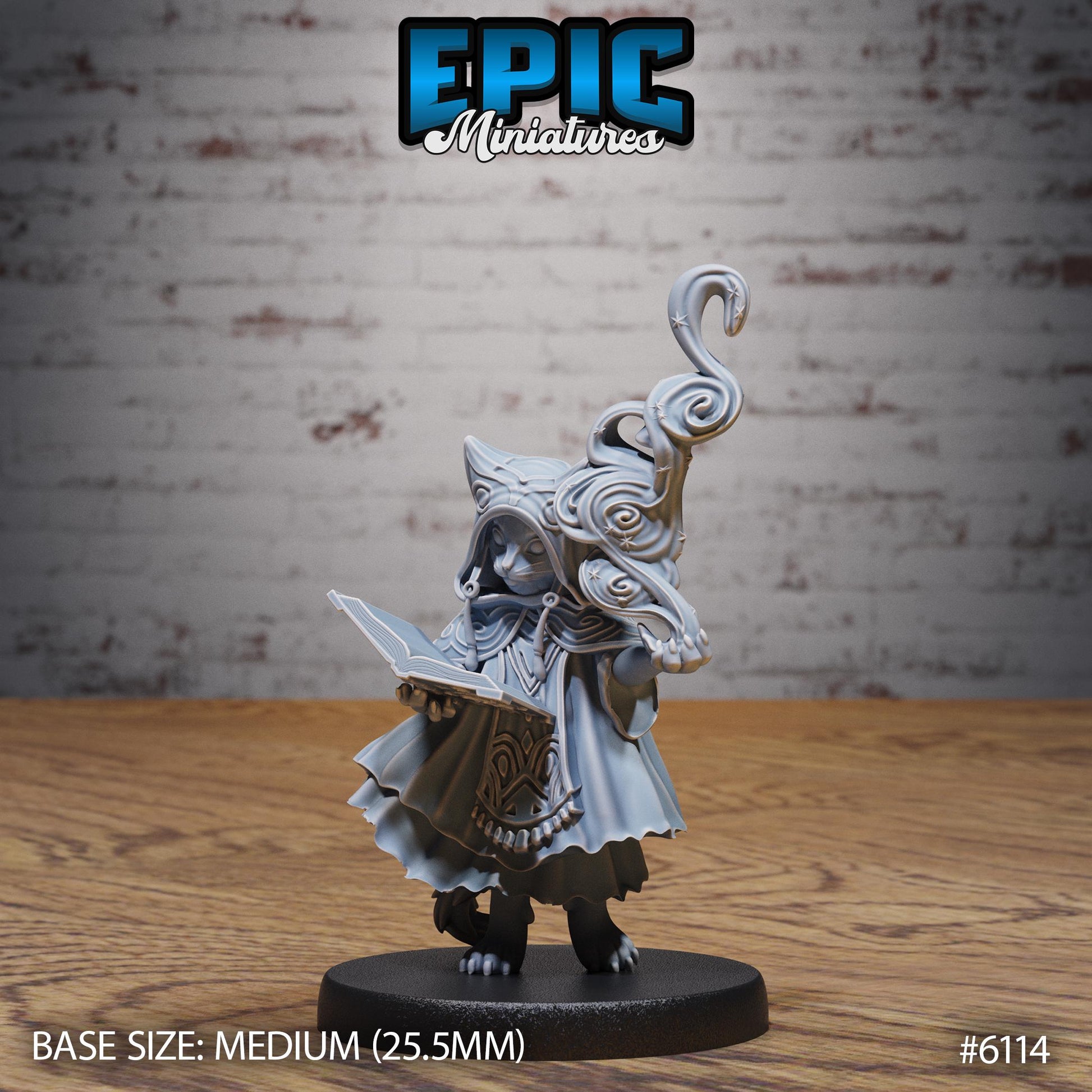 Catfolk Warlock - Resin Miniature - Tabletop miniature - Fantasy Miniature - 32mm - D&D - Sci-fi Miniature