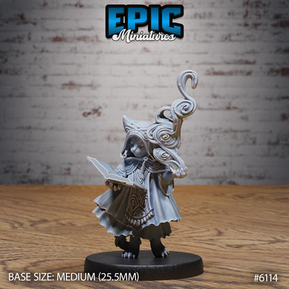 Catfolk Warlock - Resin Miniature - Tabletop miniature - Fantasy Miniature - 32mm - D&D - Sci-fi Miniature