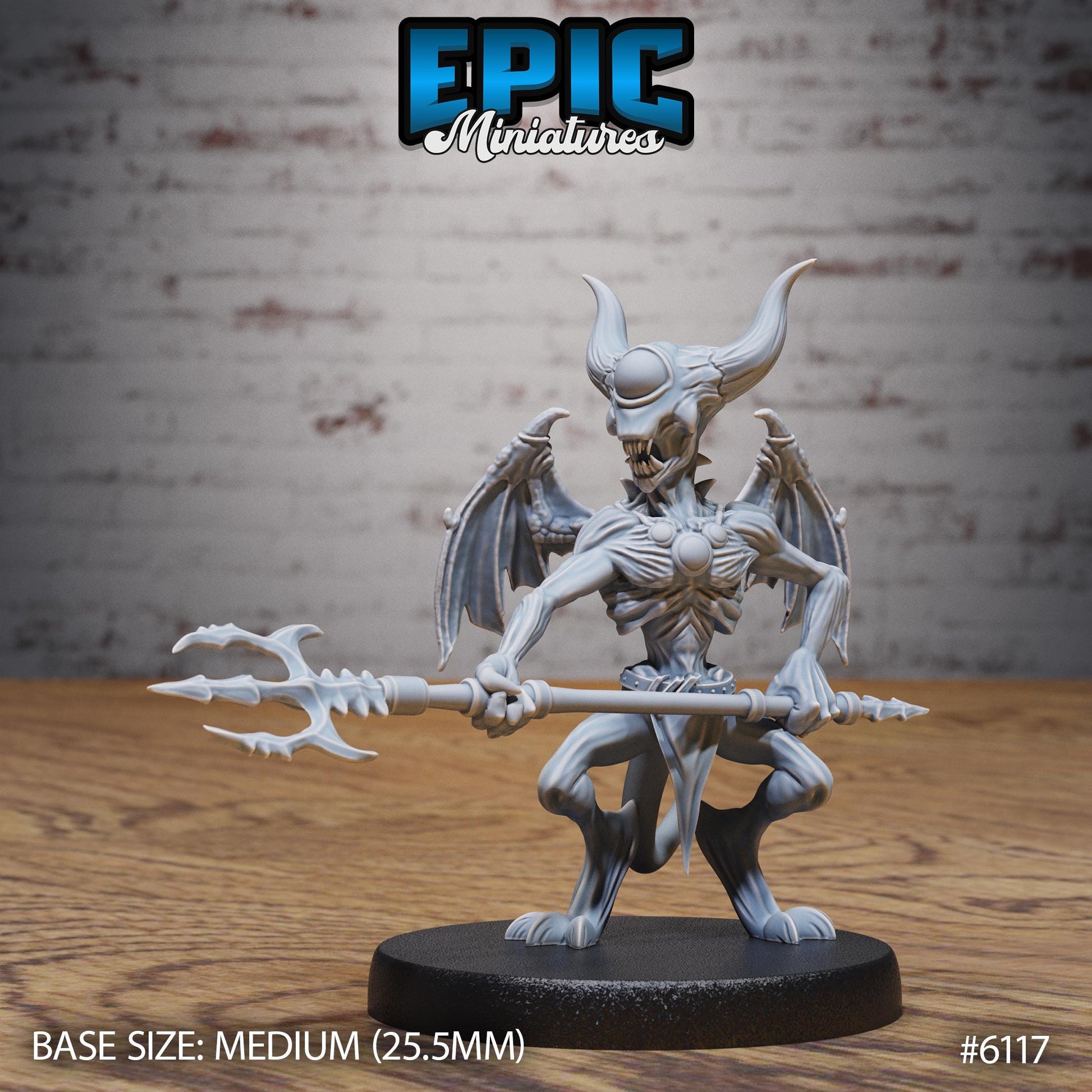 Pyro Demon - Resin Miniature - Tabletop miniature - Fantasy Miniature - 32mm - D&D - Sci-fi Miniature