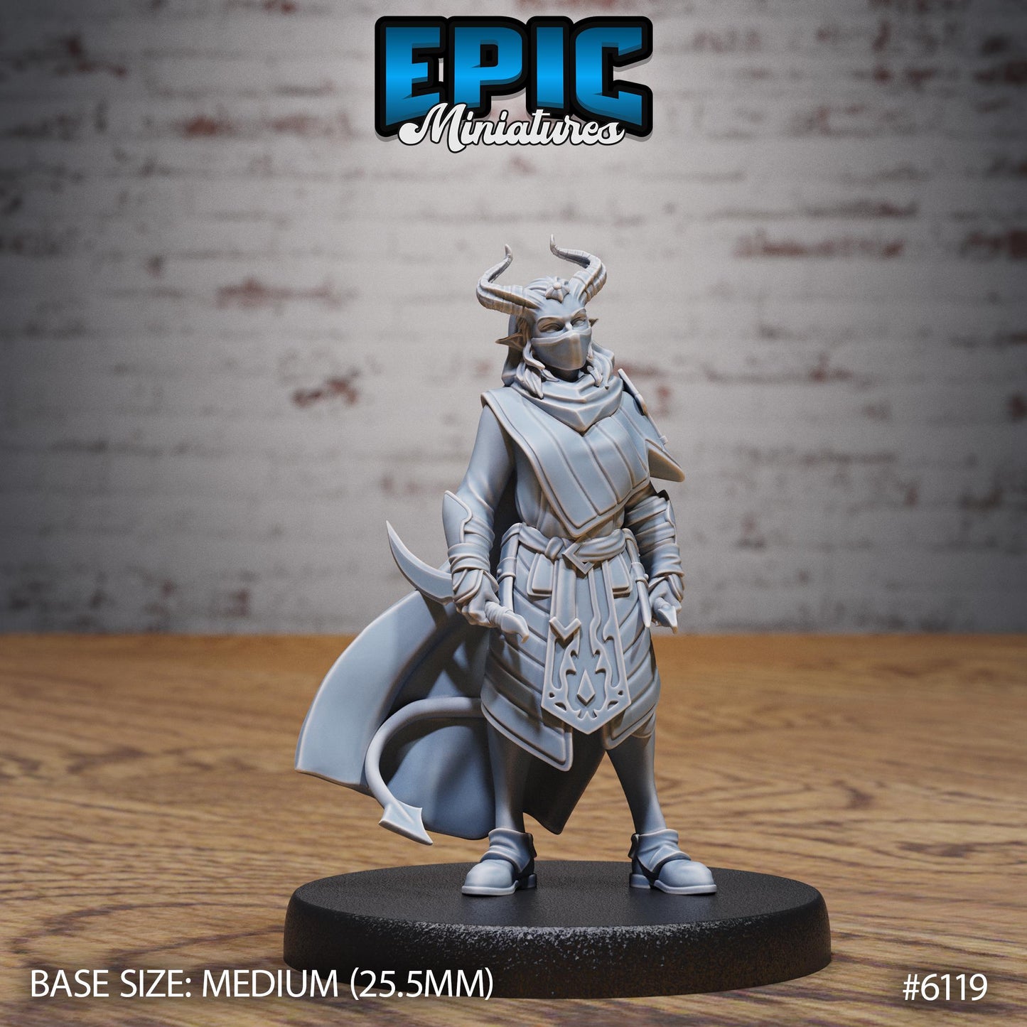Tiefling Assassin - Resin Miniature - Tabletop miniature - Fantasy Miniature - 32mm - D&D - Sci-fi Miniature