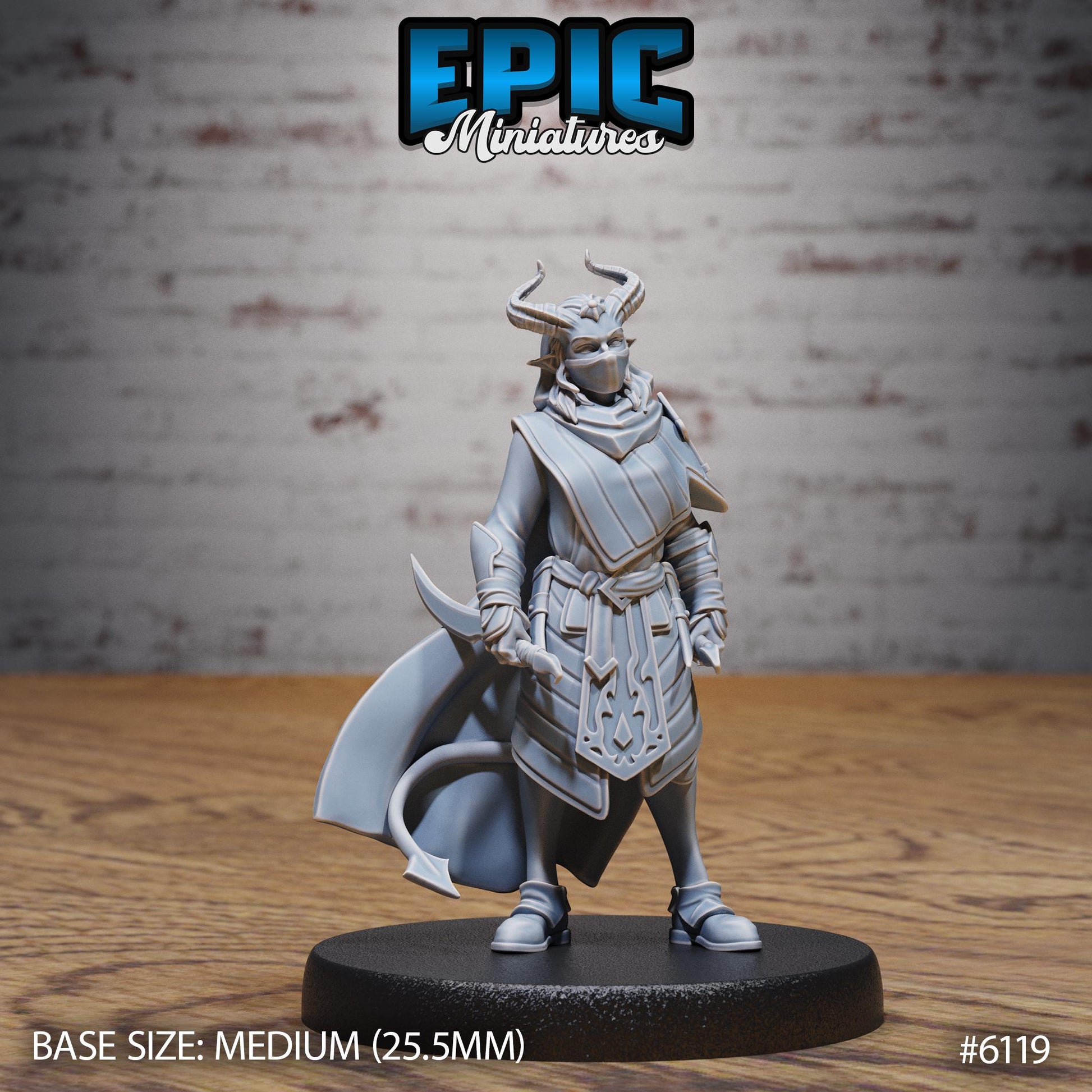 Tiefling Assassin - Resin Miniature - Tabletop miniature - Fantasy Miniature - 32mm - D&D - Sci-fi Miniature