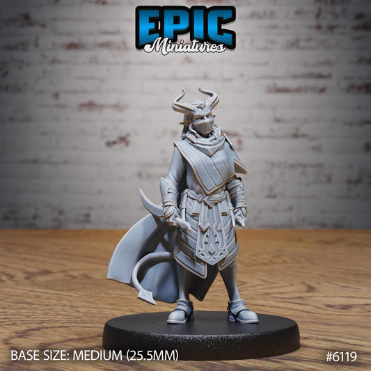 Tiefling Assassin - Resin Miniature - Tabletop miniature - Fantasy Miniature - 32mm - D&D - Sci-fi Miniature