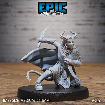 Tiefling Assassin - Resin Miniature - Tabletop miniature - Fantasy Miniature - 32mm - D&D - Sci-fi Miniature