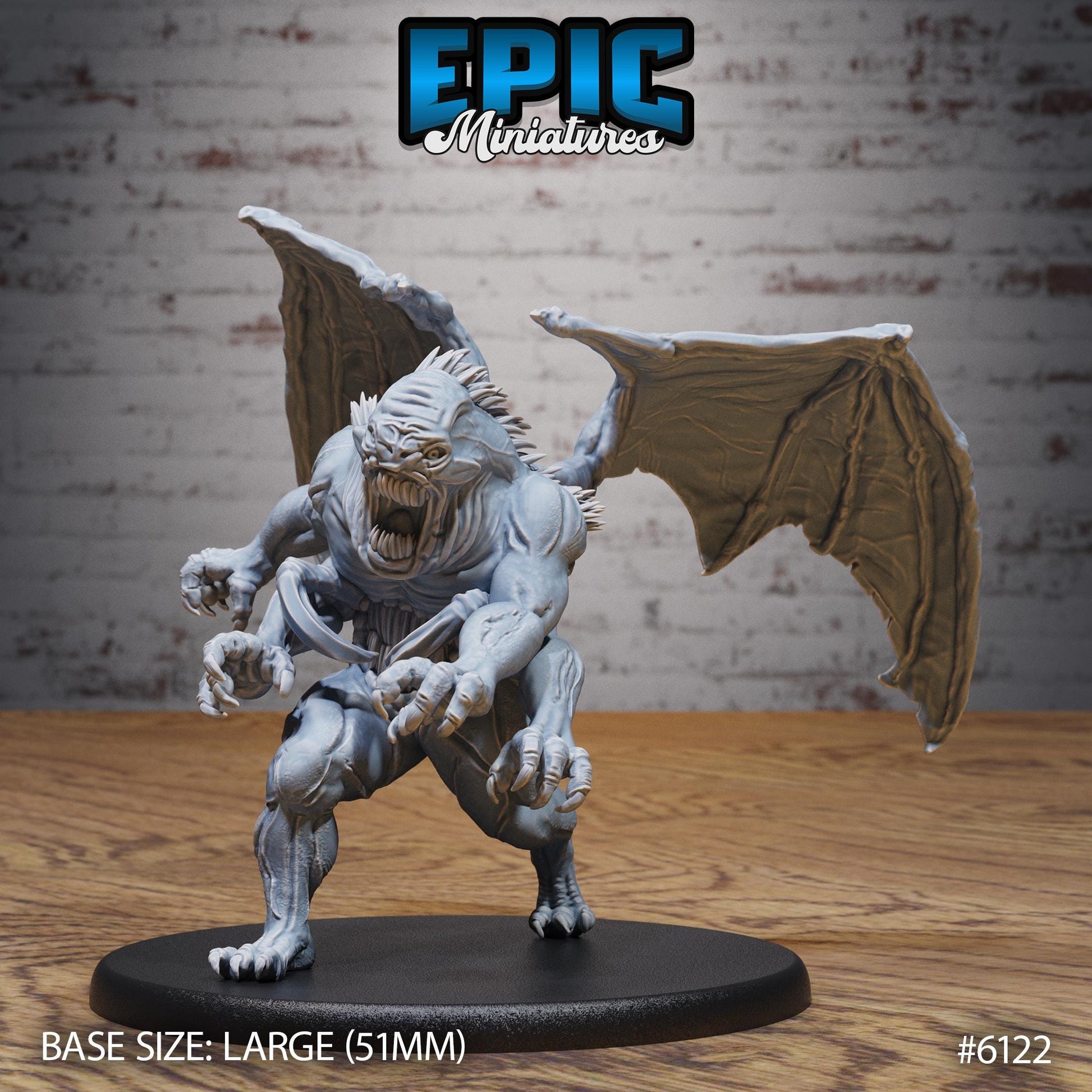 Klurichir Demon - Resin Miniature - Tabletop miniature - Fantasy Miniature - 32mm - D&D - Sci-fi Miniature