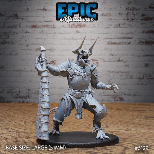 Demon Knight - Resin Miniature - Tabletop miniature - Fantasy Miniature - 32mm - D&D - Sci-fi Miniature