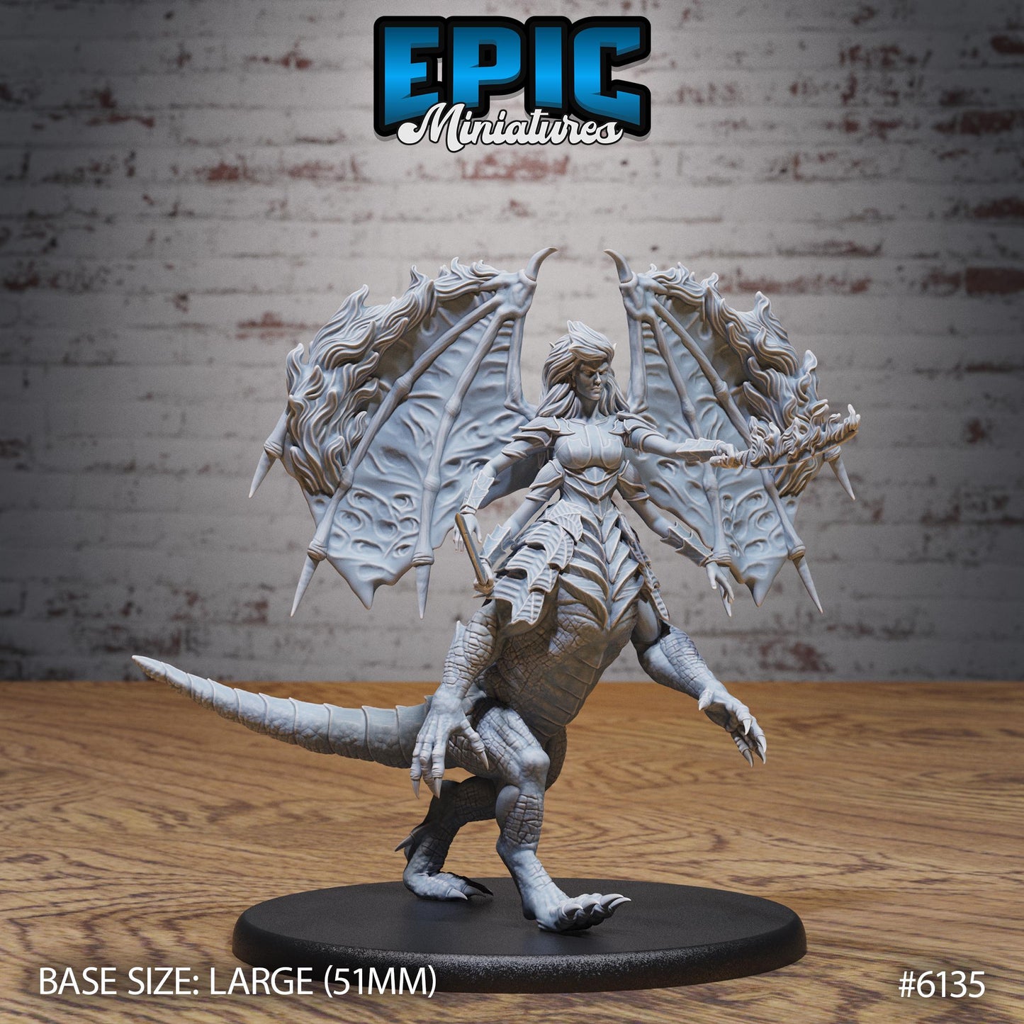 Ymeri Inferno - Resin Miniature - Tabletop miniature - Fantasy Miniature - 32mm - D&D - Sci-fi Miniature