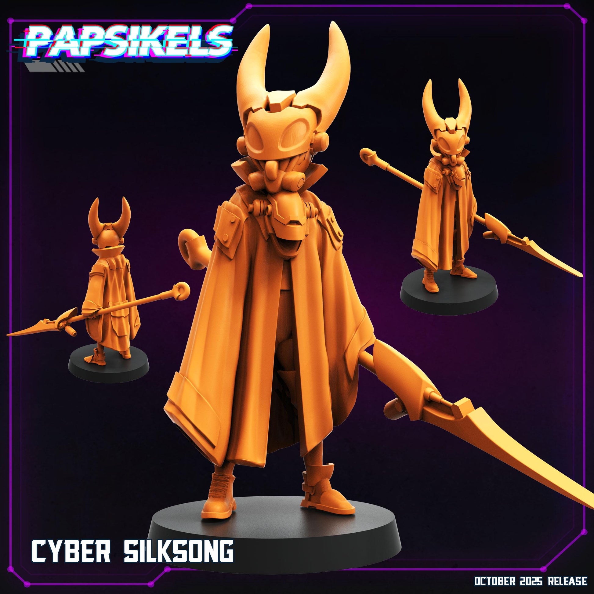 Cybers - 3D Printed Miniature - Sci-fi Miniature - Tabletop Miniature - D&D - Papsikel