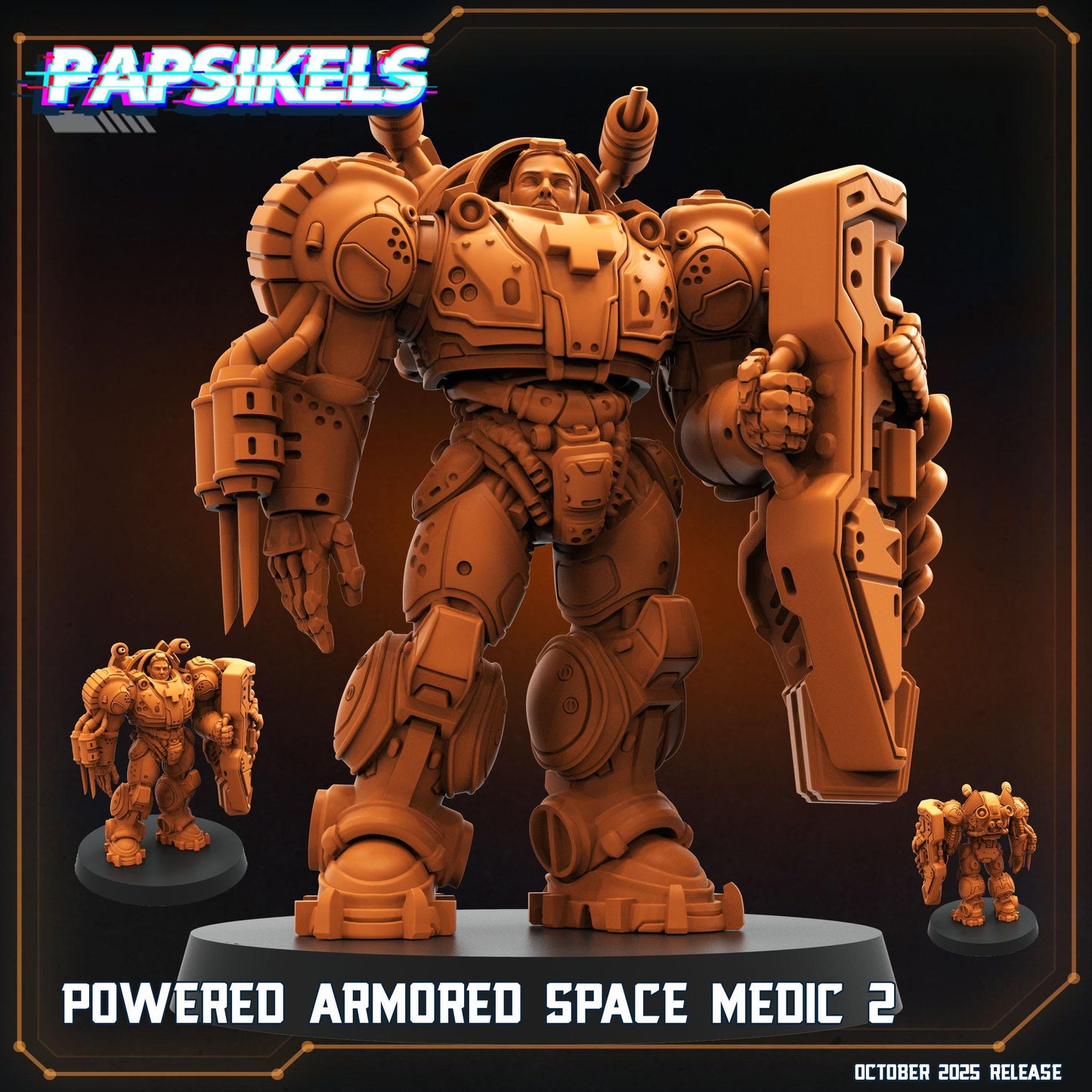Space Medics - 3D Printed Miniature - Sci-fi Miniature - Tabletop Miniature - D&D - Papsikel