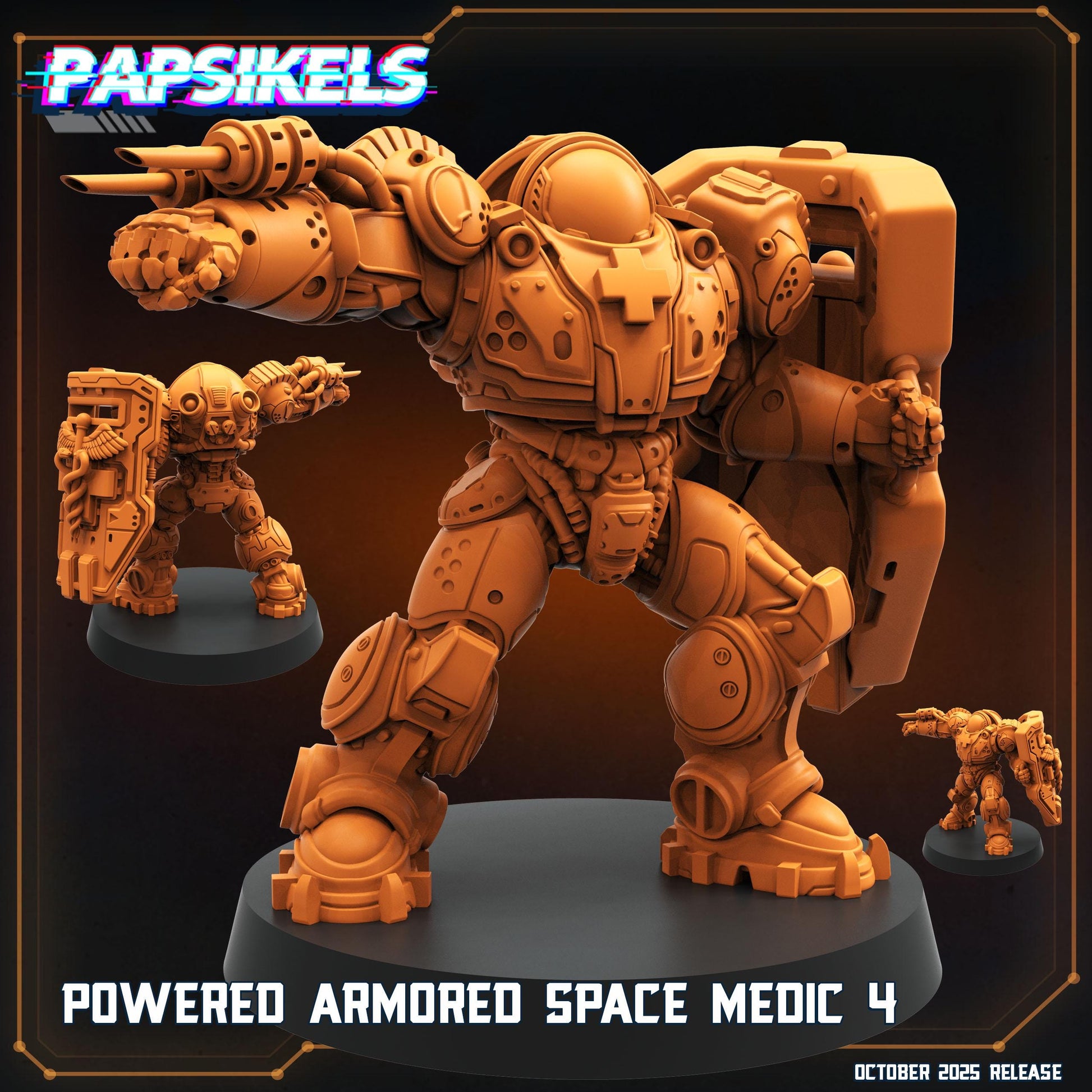 Space Medics - 3D Printed Miniature - Sci-fi Miniature - Tabletop Miniature - D&D - Papsikel