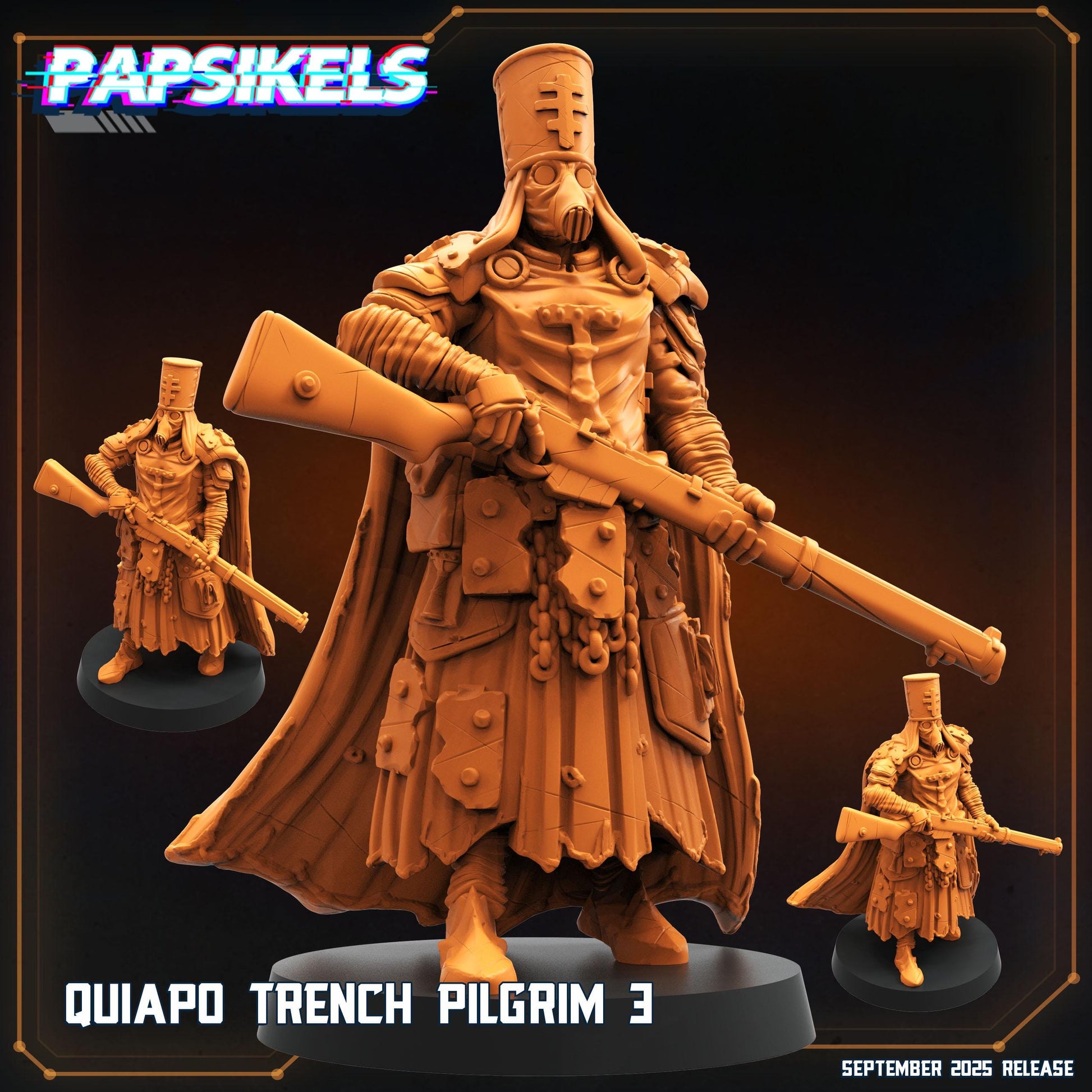 Quiapo Trench - Resin Miniature - Tabletop miniature - Fantasy Miniature - 32mm - D&D - Sci-fi Miniature- Papsikel