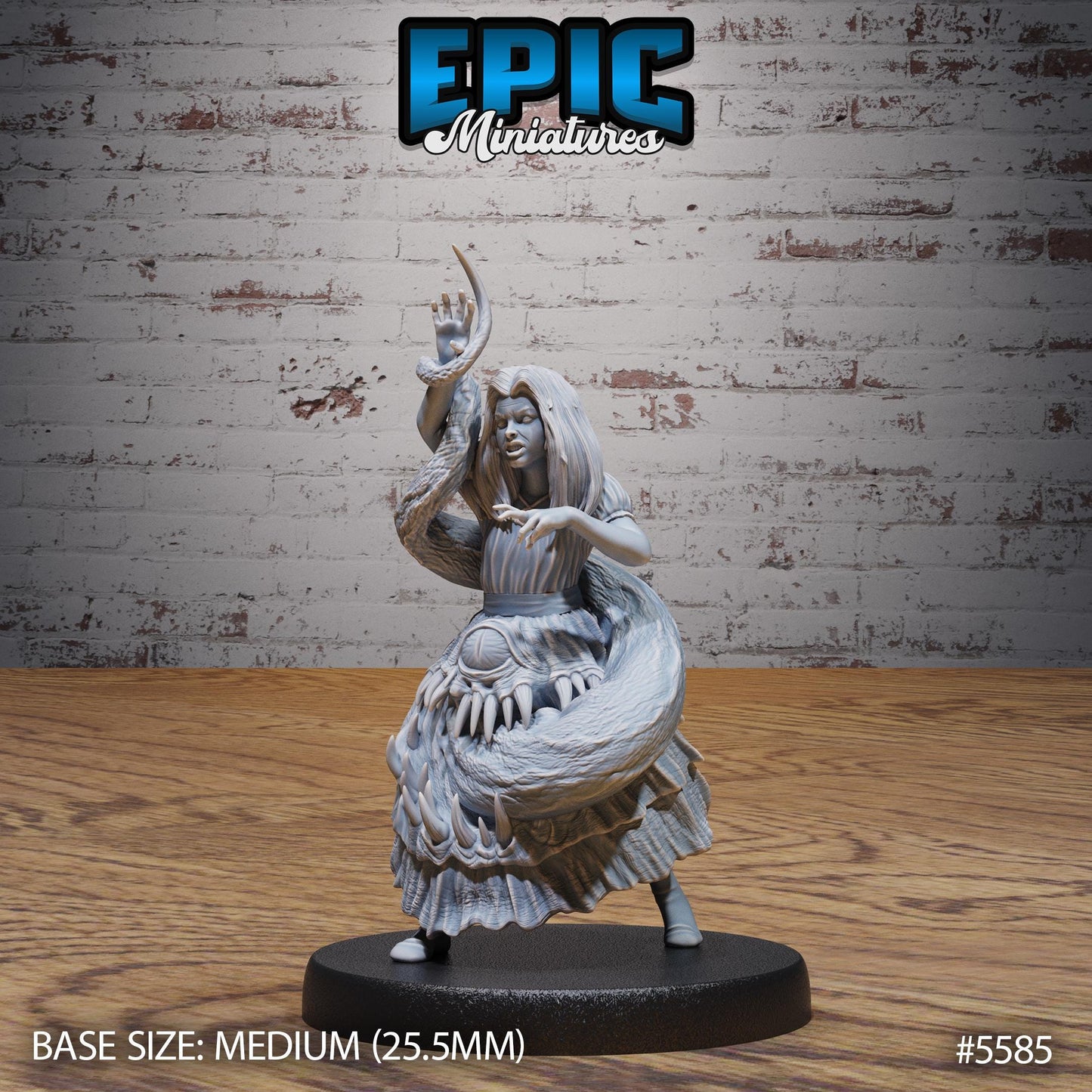 Mimic girl- Resin Miniature - Tabletop miniature - Fantasy Miniature - 32mm - D&D - Sci-fi Miniature