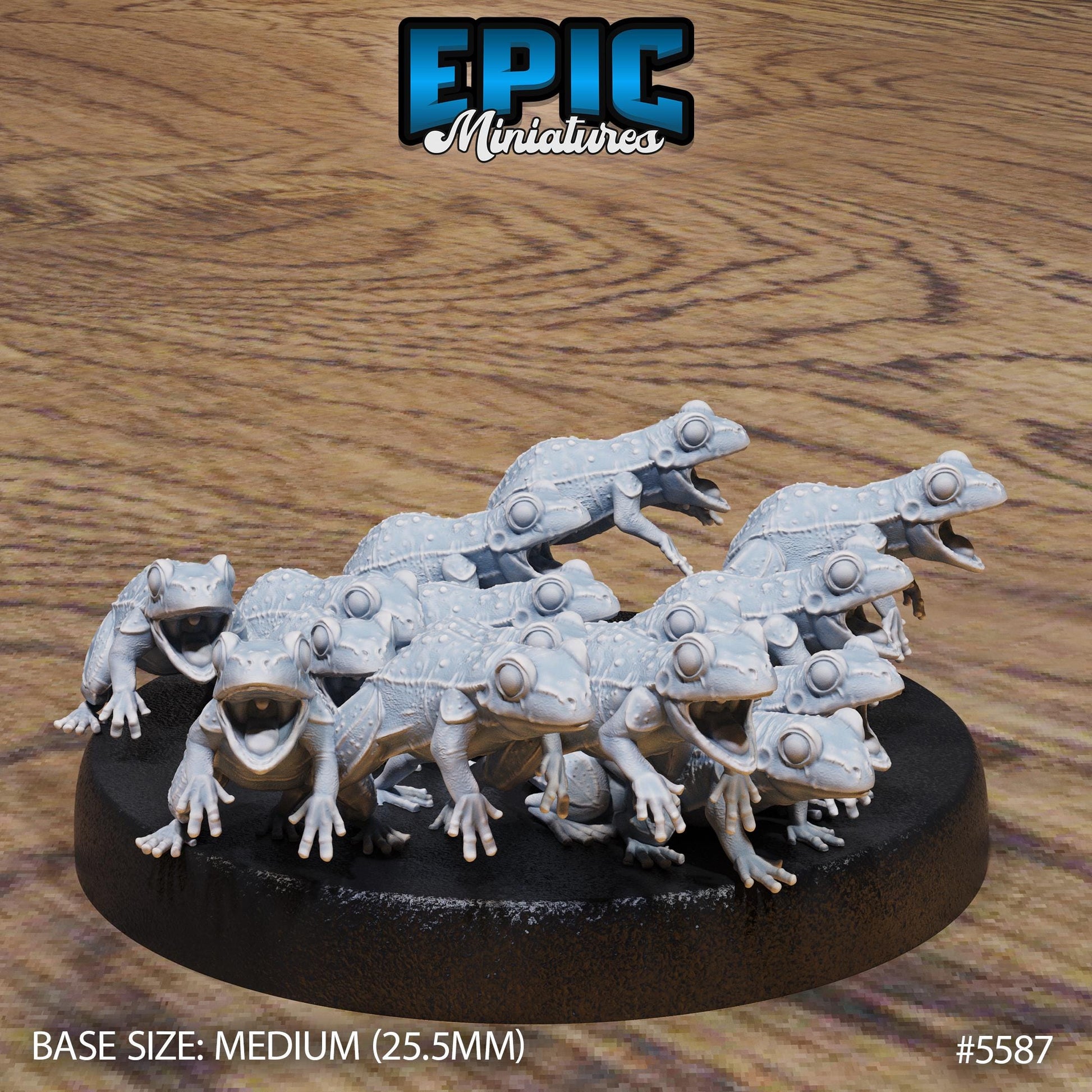 Frog Swarm - Resin Miniature - Tabletop miniature - Fantasy Miniature - 32mm - D&D - Sci-fi Miniature