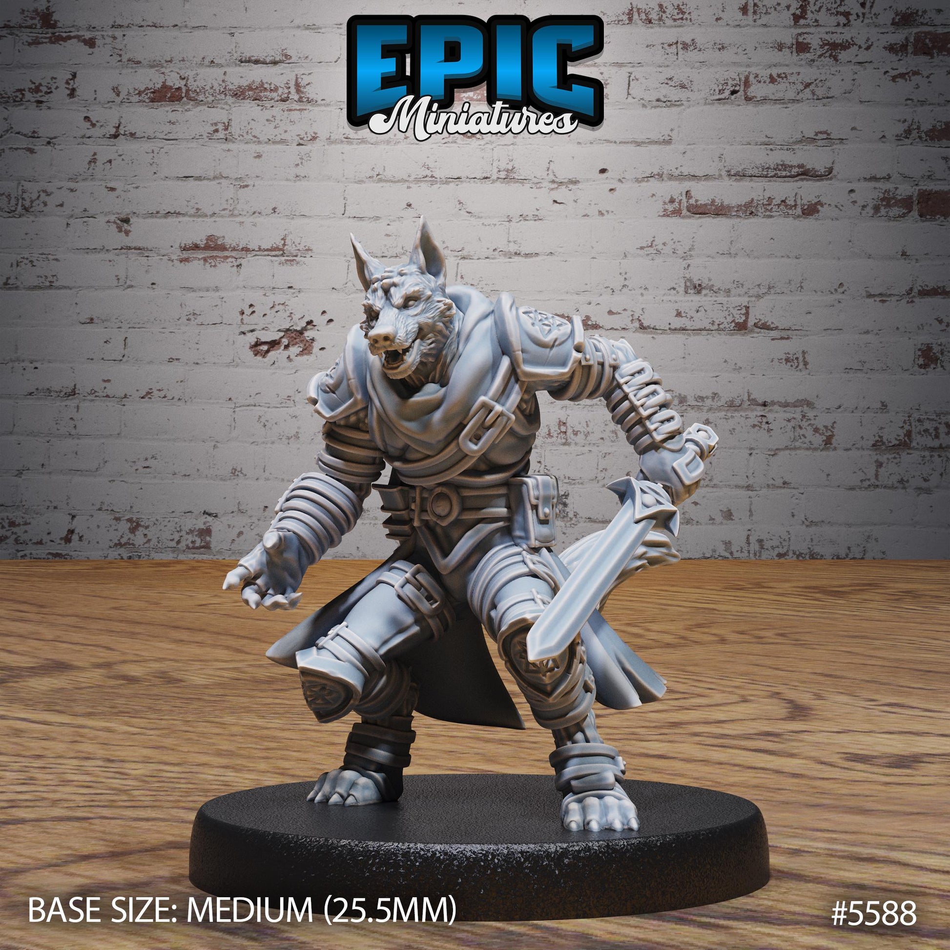 Dog Folks - Resin Miniature - Tabletop miniature - Fantasy Miniature - 32mm - D&D - Sci-fi Miniature