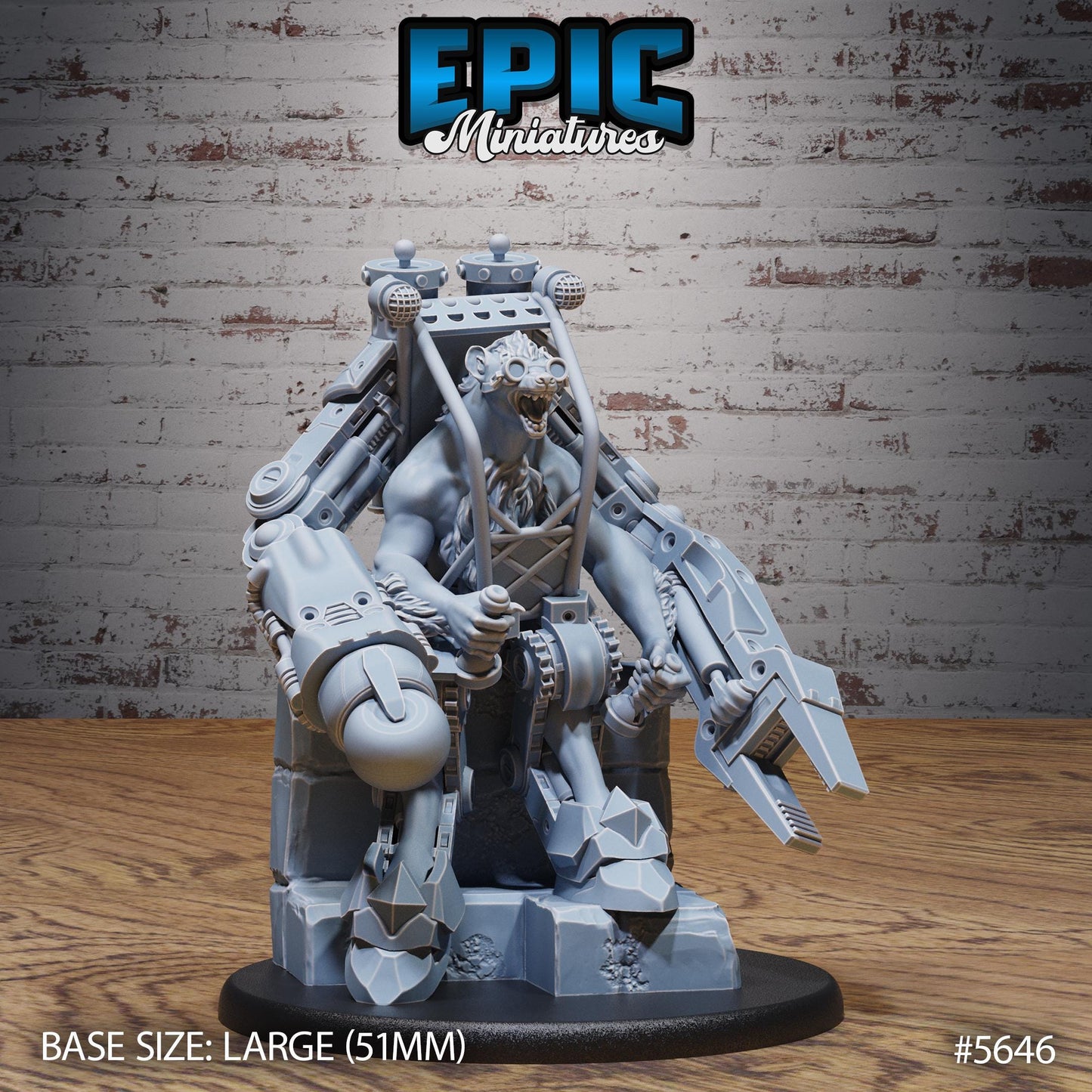 Artificer Gnoll - Resin Miniature - Tabletop miniature - Fantasy Miniature - 32mm - D&D - Sci-fi Miniature