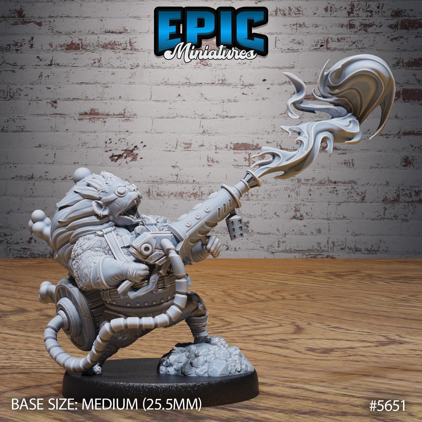 Hedgehog Arsonist - Resin Miniature - Tabletop miniature - Fantasy Miniature - 32mm - D&D - Sci-fi Miniature