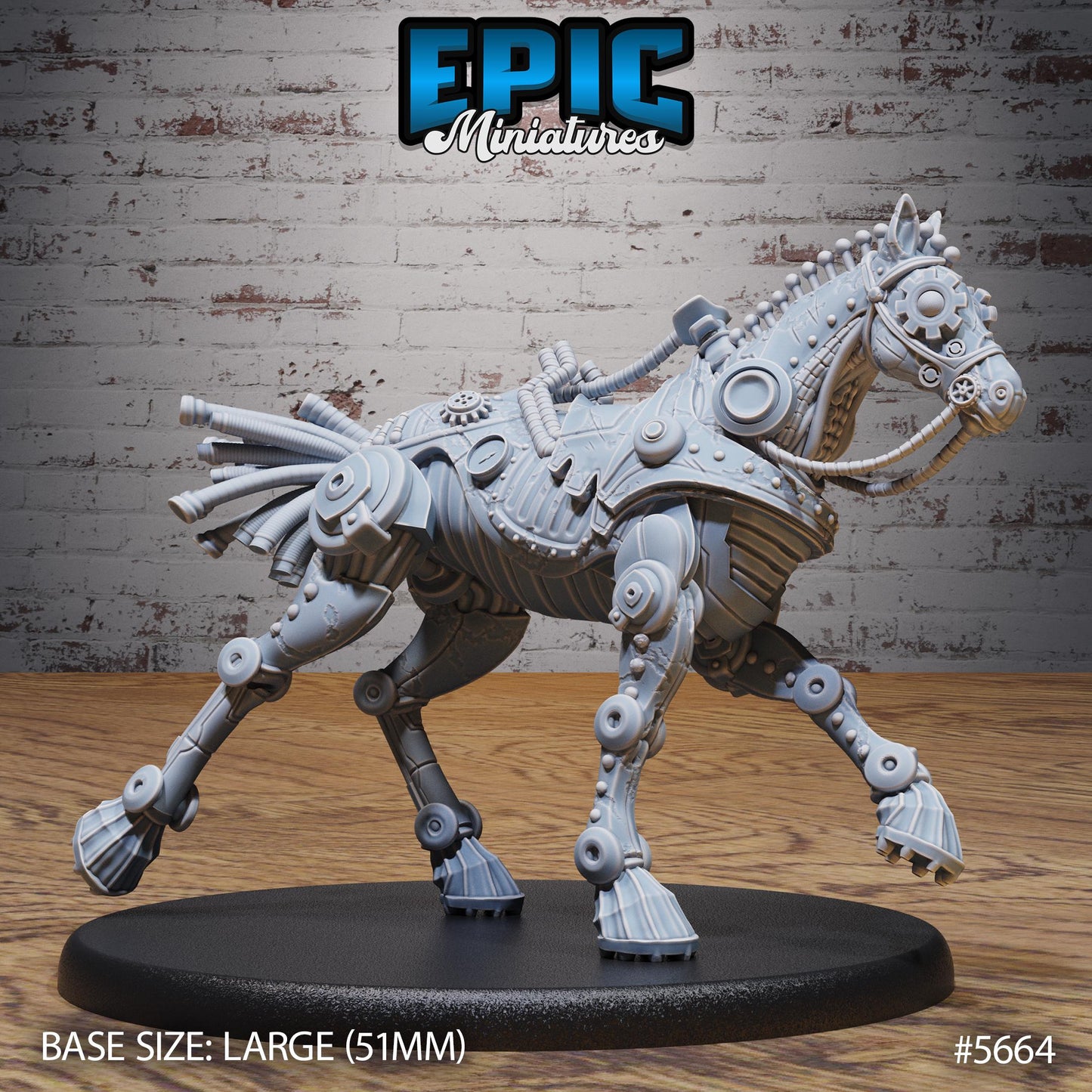 Horse Construct - Resin Miniature - Tabletop miniature - Fantasy Miniature - 32mm - D&D - Sci-fi Miniature