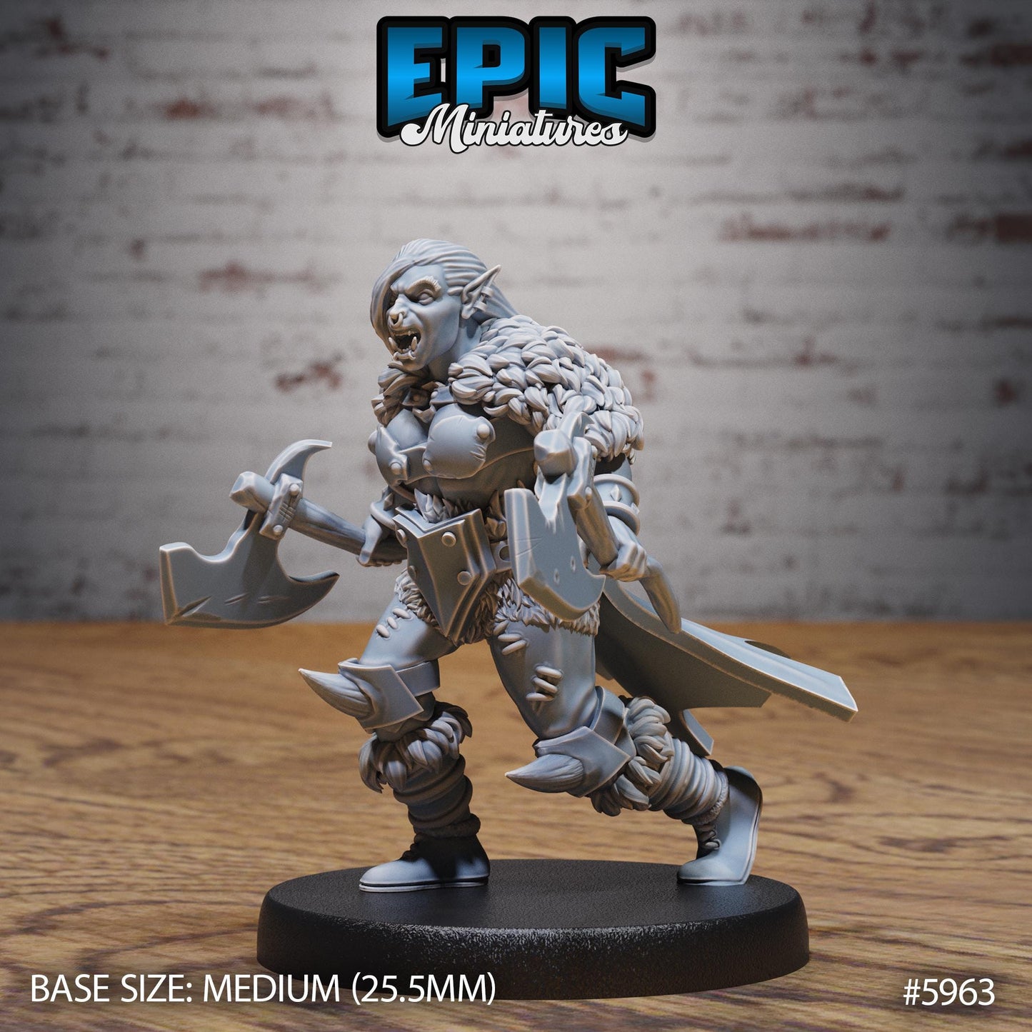Snow Orcs - Resin Miniature - Tabletop miniature - Fantasy Miniature - 32mm - D&D - Sci-fi Miniature