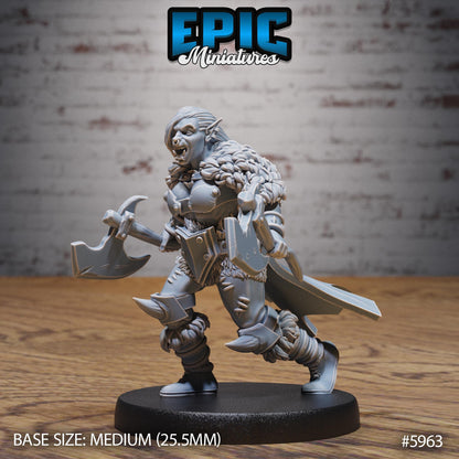 Snow Orcs - Resin Miniature - Tabletop miniature - Fantasy Miniature - 32mm - D&D - Sci-fi Miniature