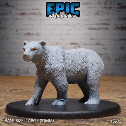 Polar Bear - Resin Miniature - Tabletop miniature - Fantasy Miniature - 32mm - D&D - Sci-fi Miniature