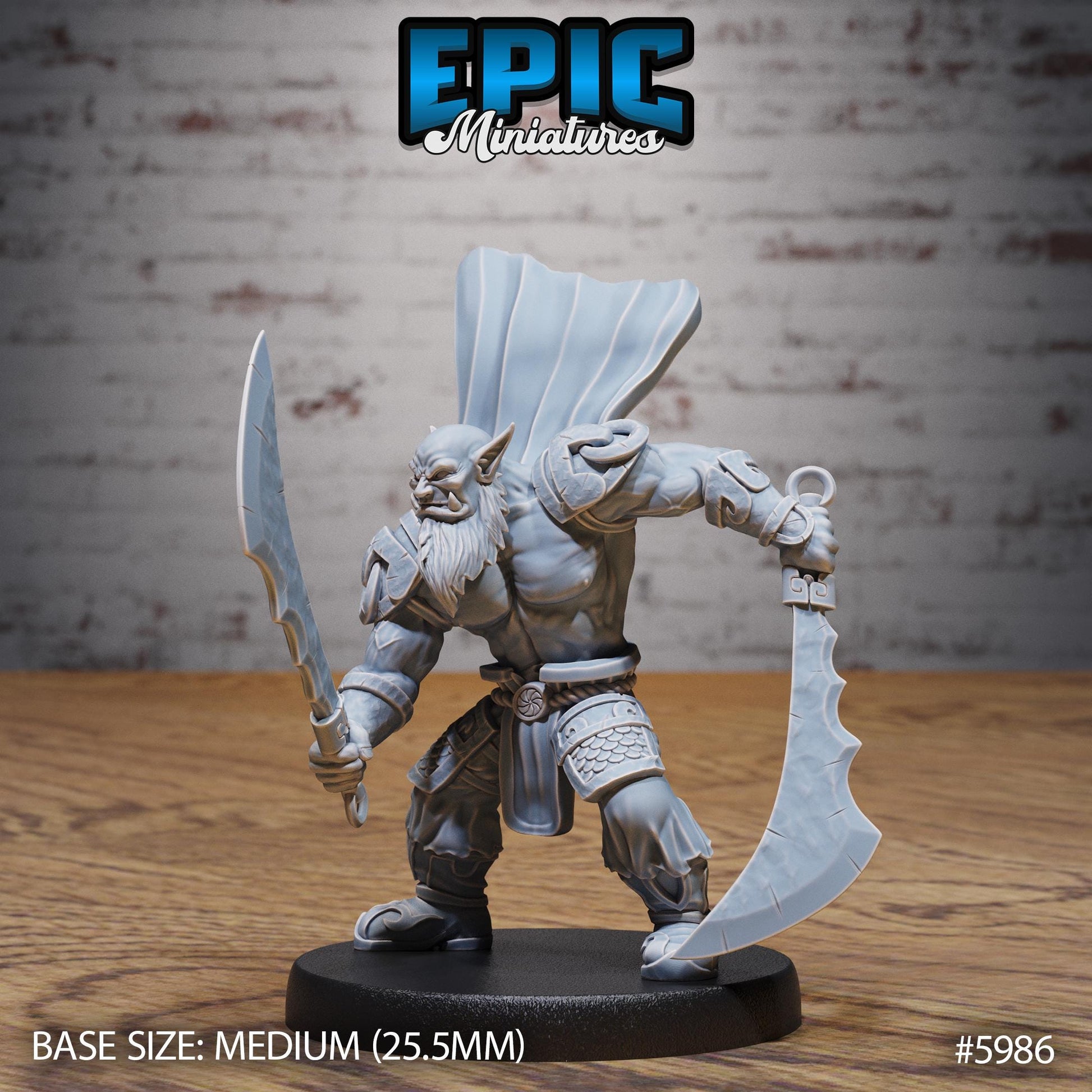 Orc Chief - Resin Miniature - Tabletop miniature - Fantasy Miniature - 32mm - D&D - Sci-fi Miniature