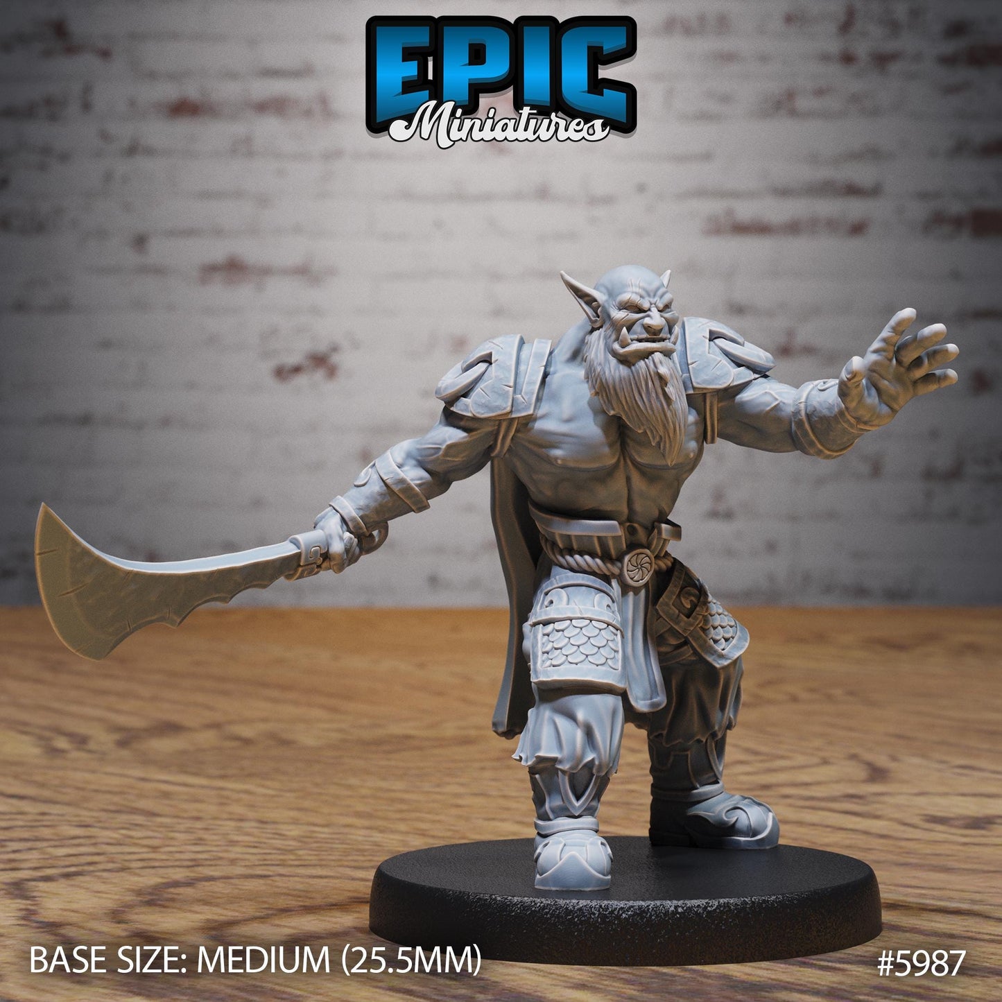 Orc Chief - Resin Miniature - Tabletop miniature - Fantasy Miniature - 32mm - D&D - Sci-fi Miniature