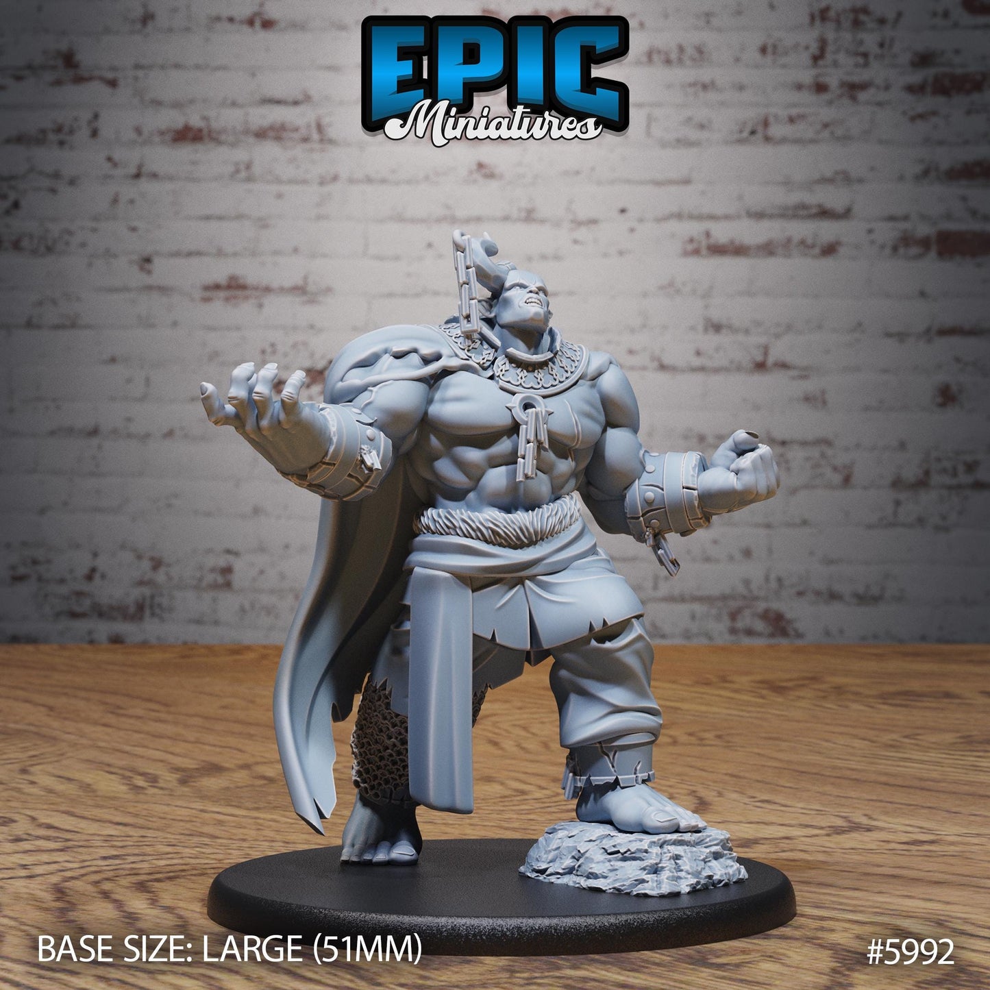 Ogrillon brute - Resin Miniature - Tabletop miniature - Fantasy Miniature - 32mm - D&D - Sci-fi Miniature