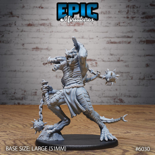 Lizard folk - Resin Miniature - Tabletop miniature - Fantasy Miniature - 32mm - D&D - Sci-fi Miniature