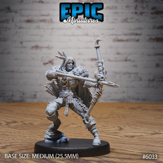 Native Adventurer - Resin Miniature - Tabletop miniature - Fantasy Miniature - 32mm - D&D - Sci-fi Miniature