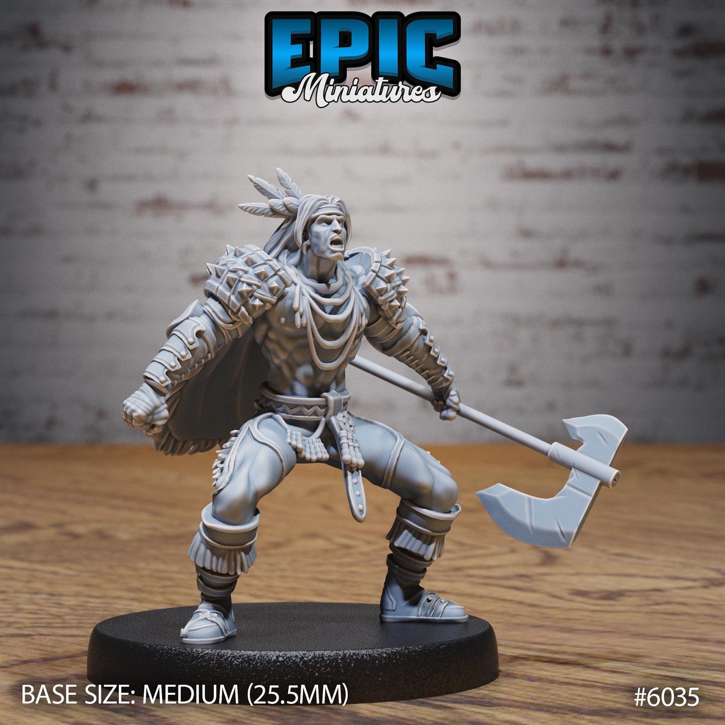Native Adventurer - Resin Miniature - Tabletop miniature - Fantasy Miniature - 32mm - D&D - Sci-fi Miniature