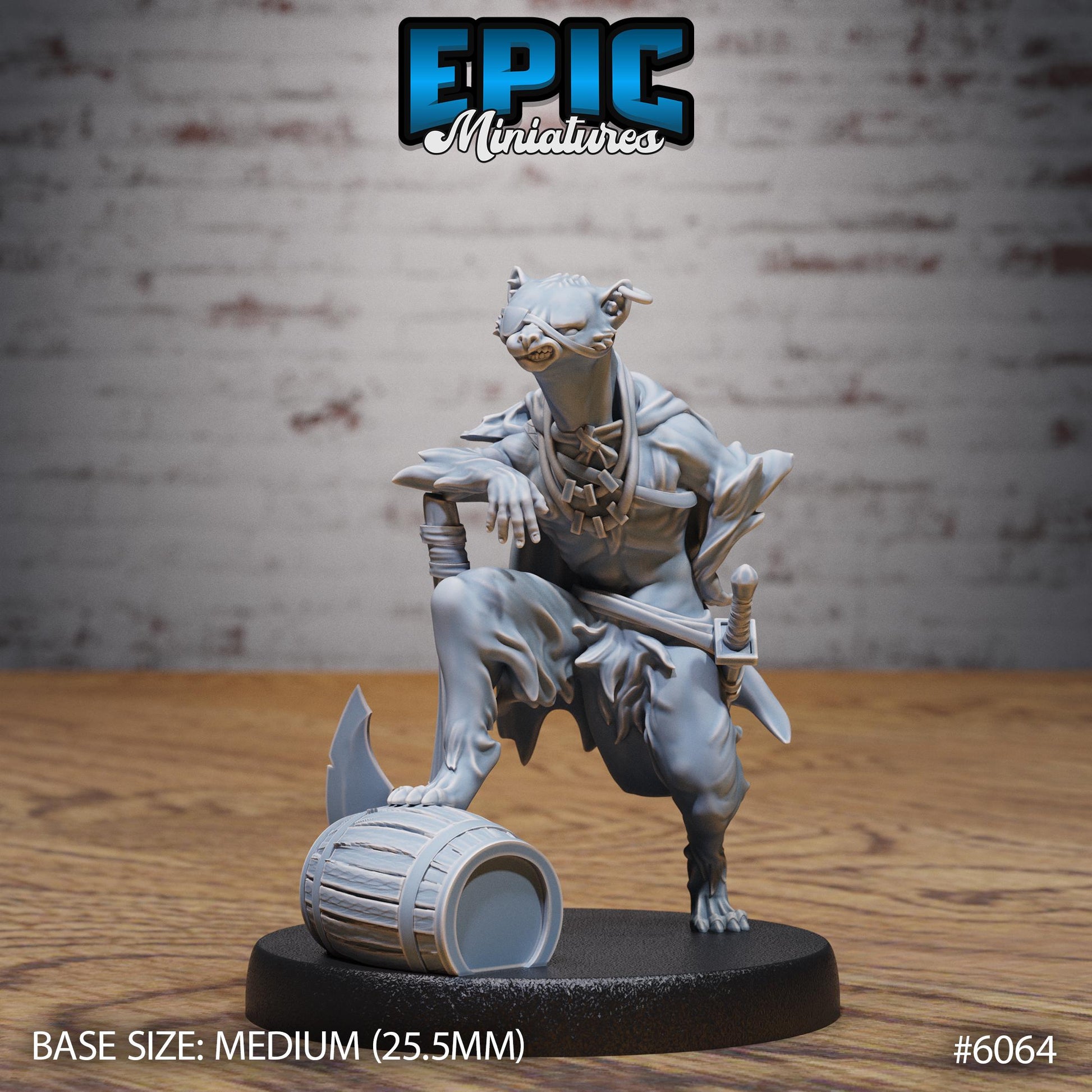 Otterfolk Pirate - Resin Miniature - Tabletop miniature - Fantasy Miniature - 32mm - D&D - Sci-fi Miniature