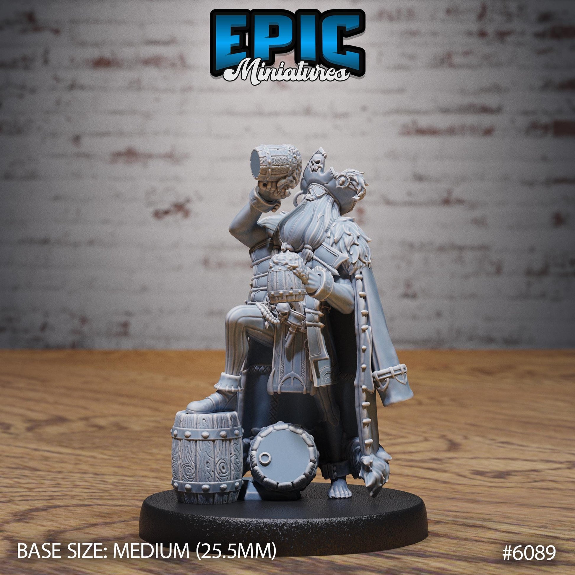 Ghost Captain - Resin Miniature - Tabletop miniature - Fantasy Miniature - 32mm - D&D - Sci-fi Miniature