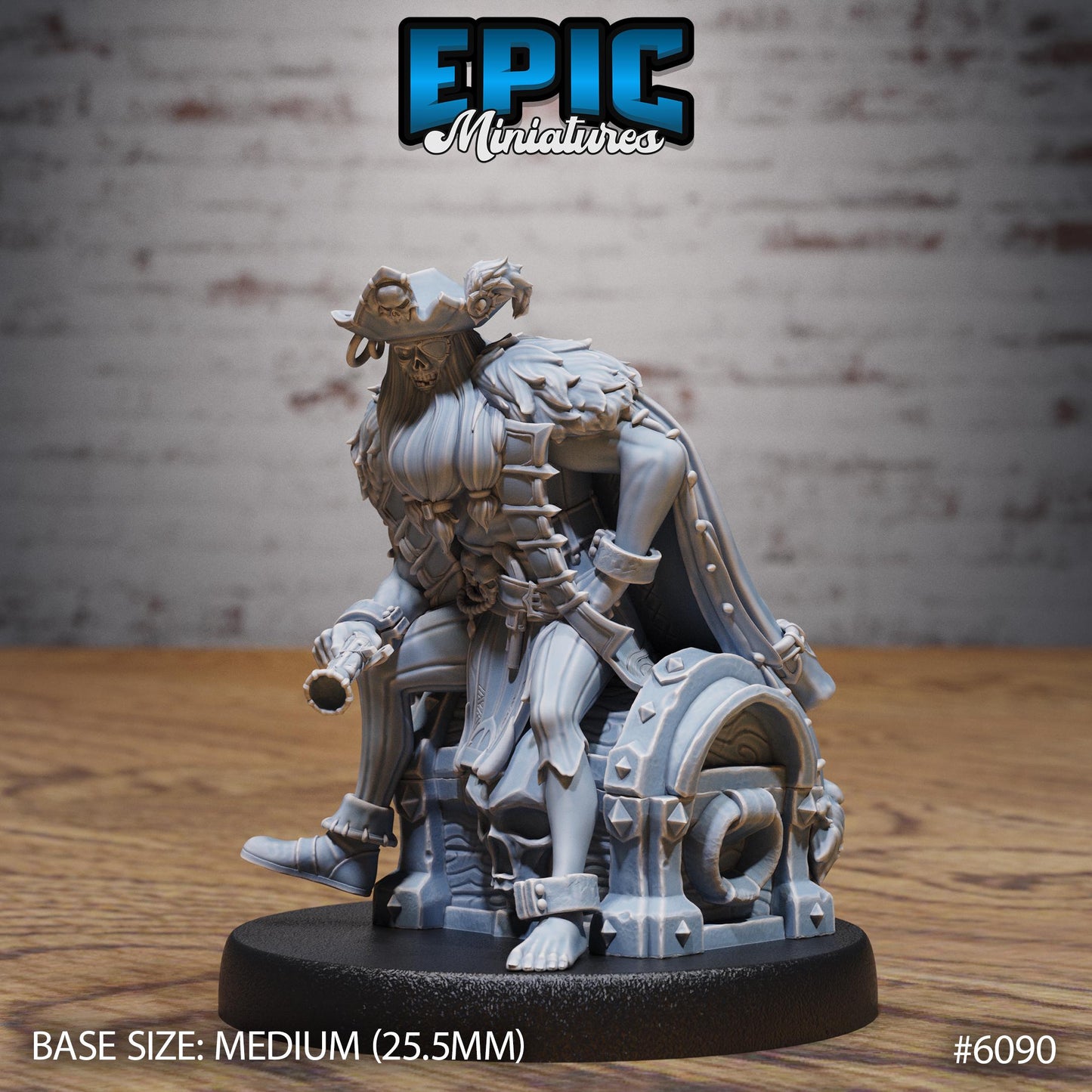 Ghost Captain - Resin Miniature - Tabletop miniature - Fantasy Miniature - 32mm - D&D - Sci-fi Miniature