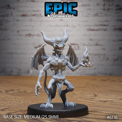 Pyro Demon - Resin Miniature - Tabletop miniature - Fantasy Miniature - 32mm - D&D - Sci-fi Miniature