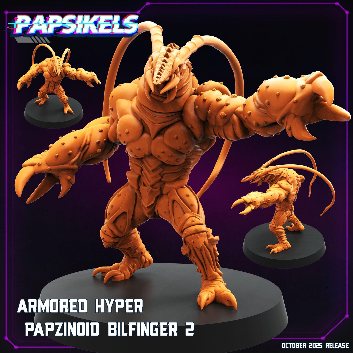 Papzinoid Bilfinger - 3D Printed Miniature - Sci-fi Miniature - Tabletop Miniature - D&D - Papsikel