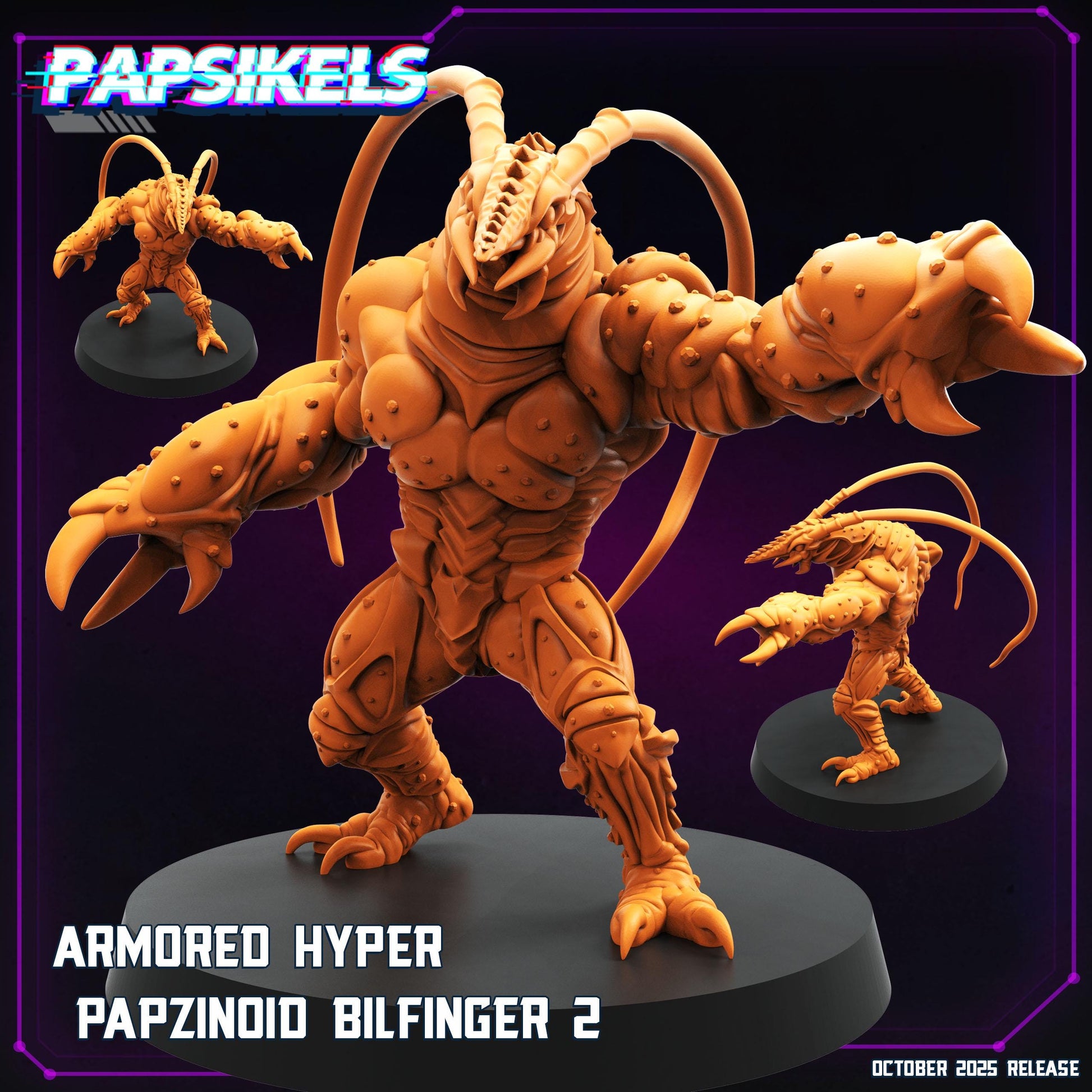 Papzinoid Bilfinger - 3D Printed Miniature - Sci-fi Miniature - Tabletop Miniature - D&D - Papsikel